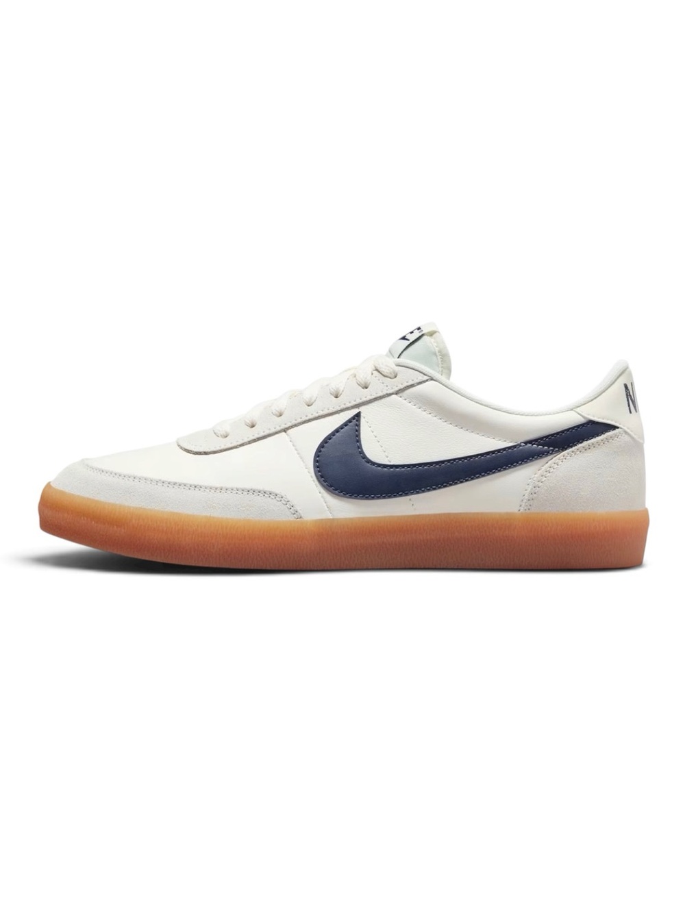 EUC Nike Field General Men's White Navy Gum Sneakers Size 10 Leather Retro
